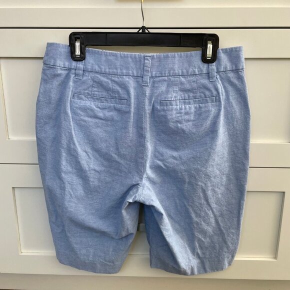 Talbots Perfect Short 11" Lightweight Casual Cotton Chambray Shorts Blue Sz 6P - Picture 3 of 8